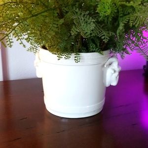 MUSEUM OF CONTEMPORARY ART Ram's Head Ceramic Pot SET White Italy